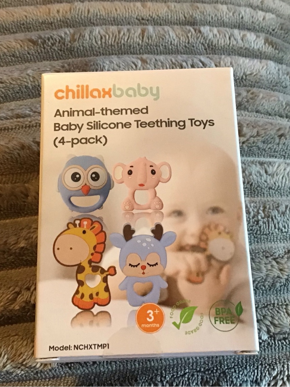 adidas Baby Animal Silicone Teethers - Blue & Pink